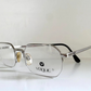 Vogue 80s vintage glasses - silver semi-rimless octogonal frame