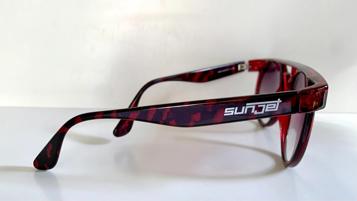 Sunjet by Carrera 80s vintage sunglasses - NOS red XL oversized vintage frames