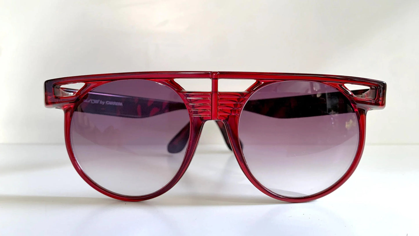 Sunjet by Carrera 80s vintage sunglasses - NOS red XL oversized vintage frames