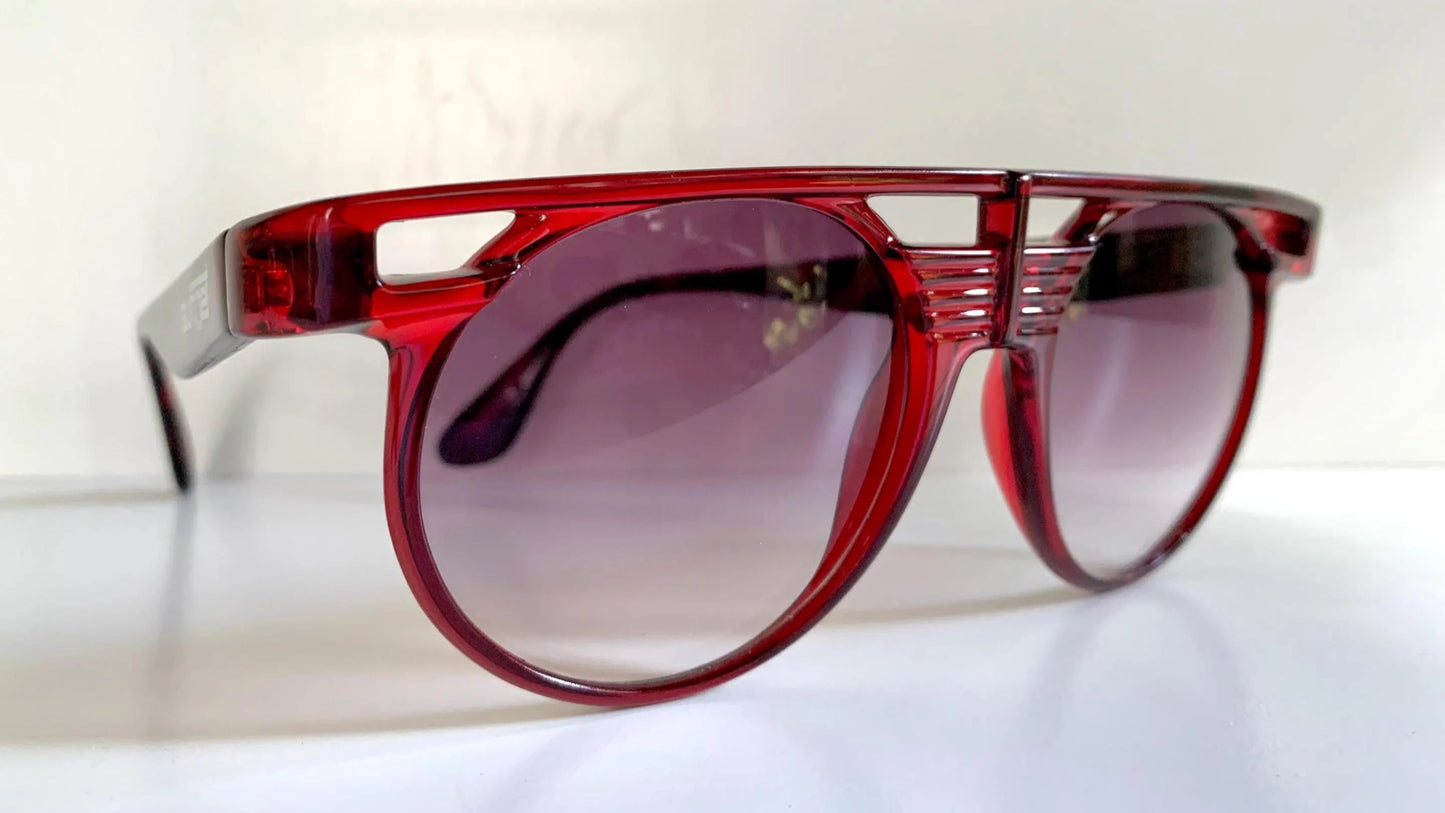 Sunjet by Carrera 80s vintage sunglasses - NOS red XL oversized vintage frames