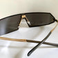 Christian Dior Vintage Sunglasses - 00s Dior Troika mask rectangle gold frames