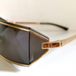 Christian Dior Vintage Sunglasses - 00s Dior Troika mask rectangle gold frames