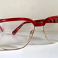 Silhouette 80s vintage glasses - golden and red frames