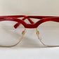 Silhouette 80s vintage glasses - golden and red frames