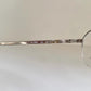 Vogue 80s vintage glasses - silver semi-rimless octogonal frame