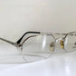 Vogue 80s vintage glasses - silver semi-rimless octogonal frame