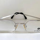 Vogue 80s vintage glasses - silver semi-rimless octogonal frame