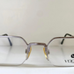 Vogue 80s vintage glasses - silver semi-rimless octogonal frame