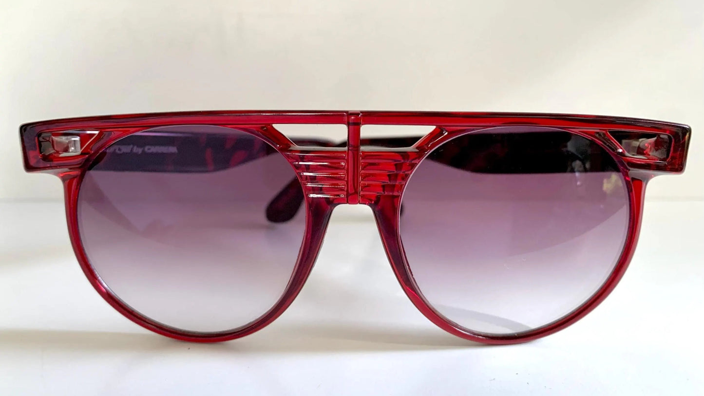 Sunjet by Carrera 80s vintage sunglasses - NOS red XL oversized vintage frames