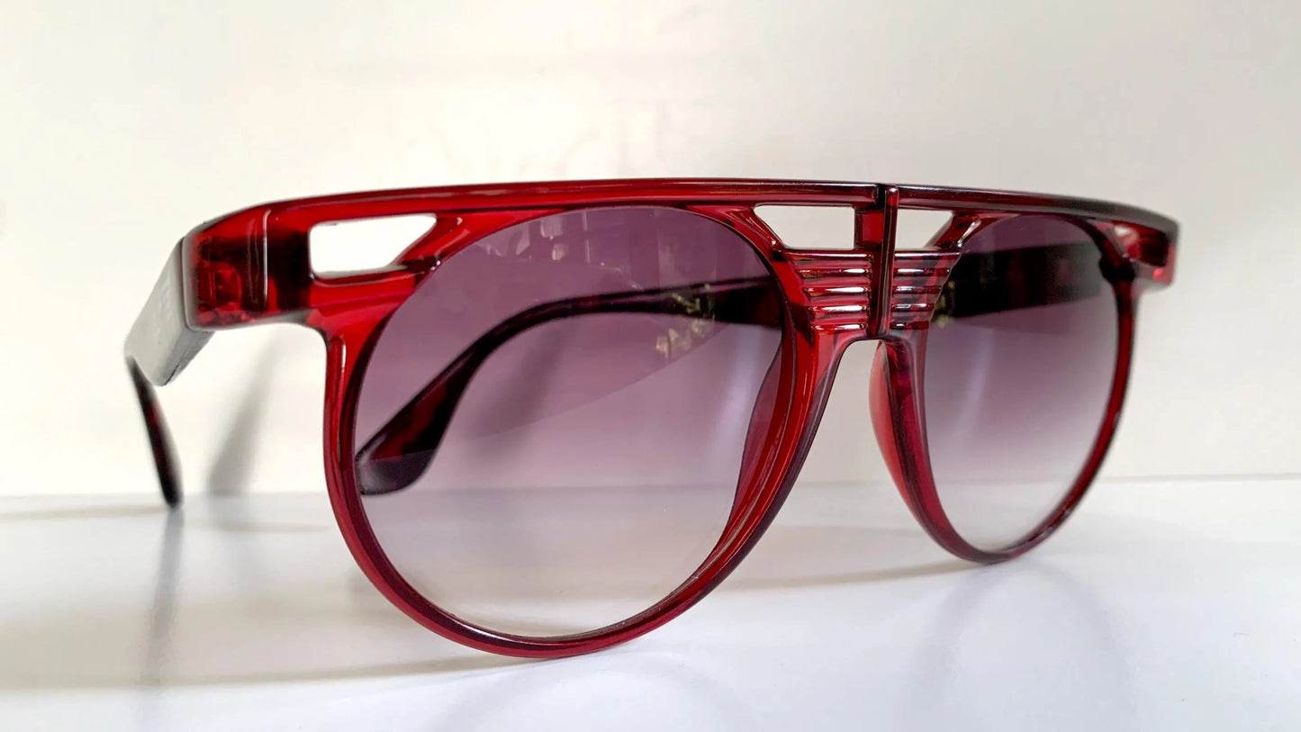 Sunjet by Carrera 80s vintage sunglasses - NOS red XL oversized vintage frames