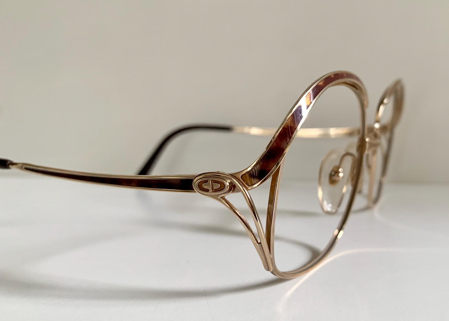 Christian Dior vintage glasses - 2145 gold and brown oversized frames