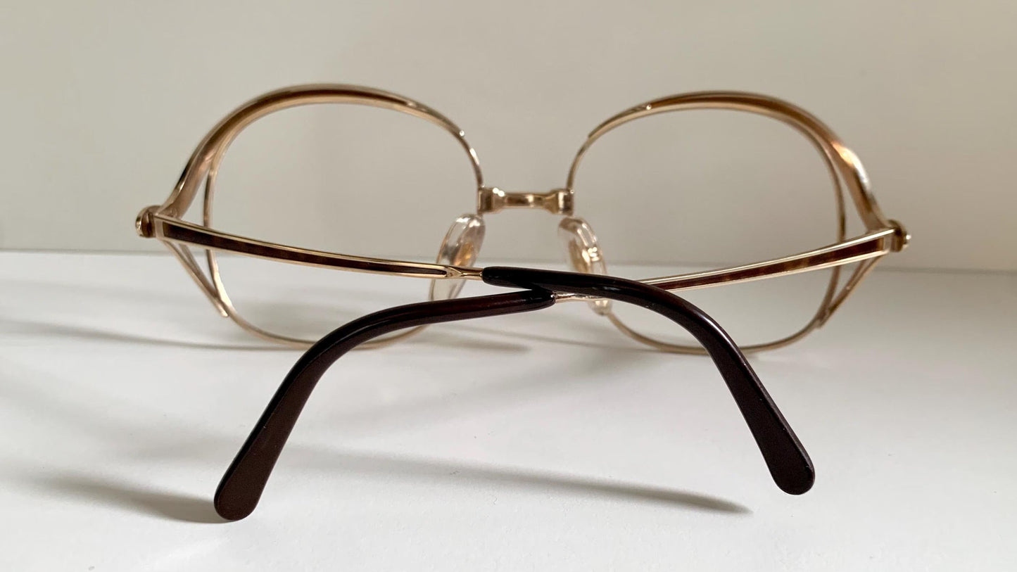 Christian Dior vintage glasses - 2145 gold and brown oversized frames