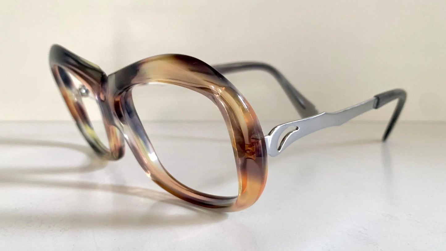 Luxottica vintage frame - 70s NOS original glasses - Small/narrow faces