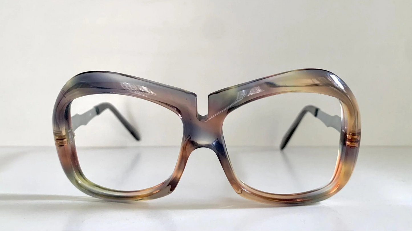 Luxottica vintage frame - 70s NOS original glasses - Small/narrow faces