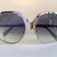 Luxottica 70s XL oversized sunglasses - silver frames