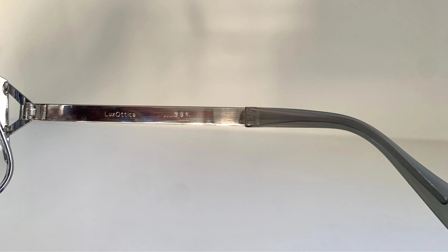 Luxottica 70s XL oversized sunglasses - silver frames