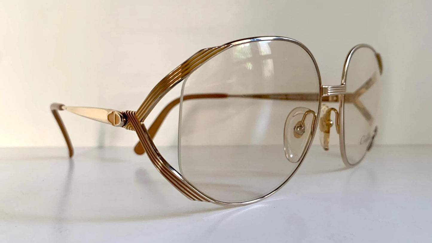 Christian Dior Vintage glasses - 2387 golden metal frames