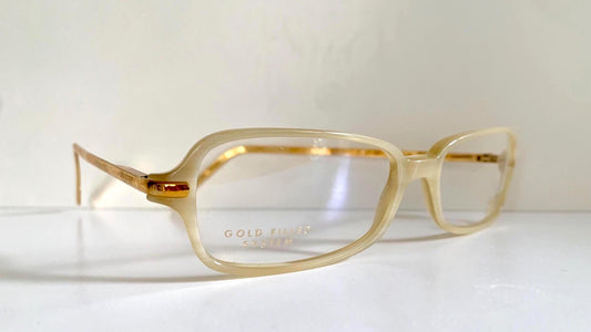 Vintage Gianfranco Ferre 00s frame - white gold filled Y2K eyewear
