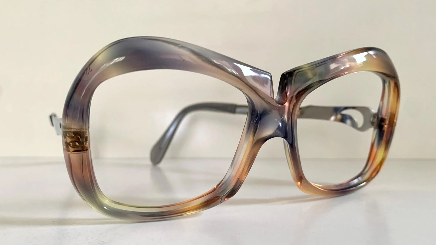 Luxottica vintage frame - 70s NOS original glasses - Small/narrow faces