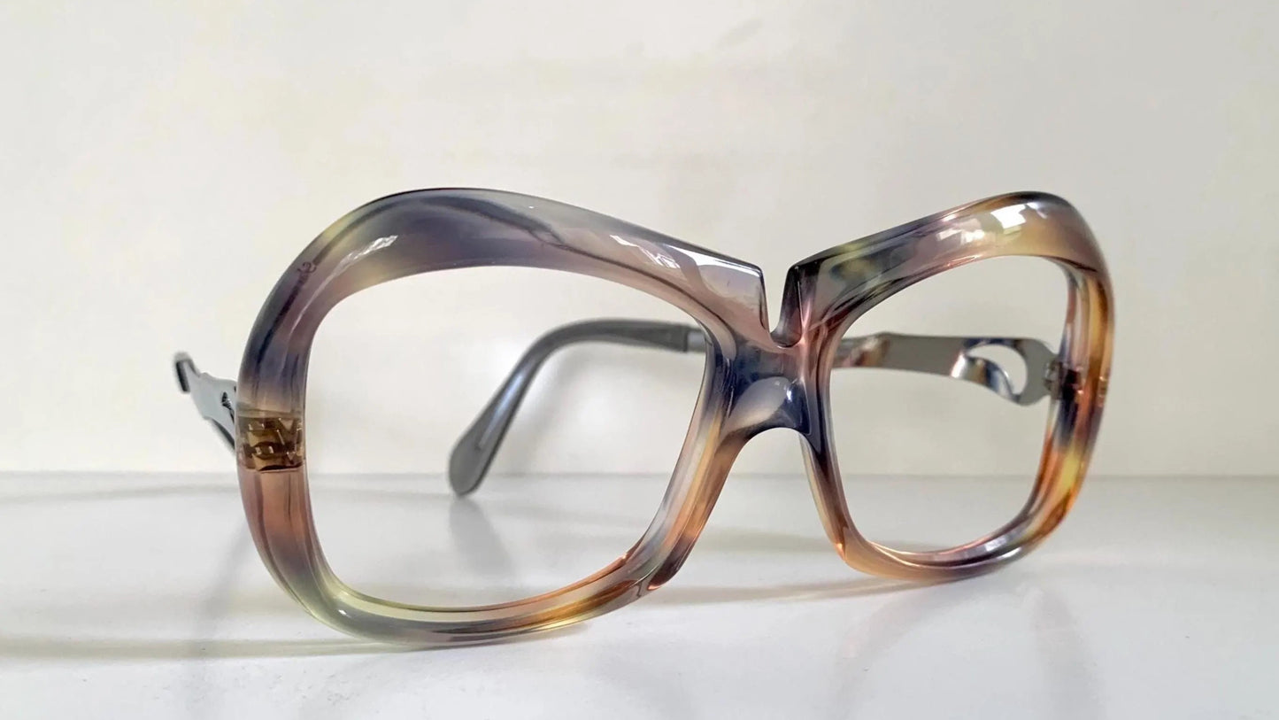 Luxottica vintage frame - 70s NOS original glasses - Small/narrow faces
