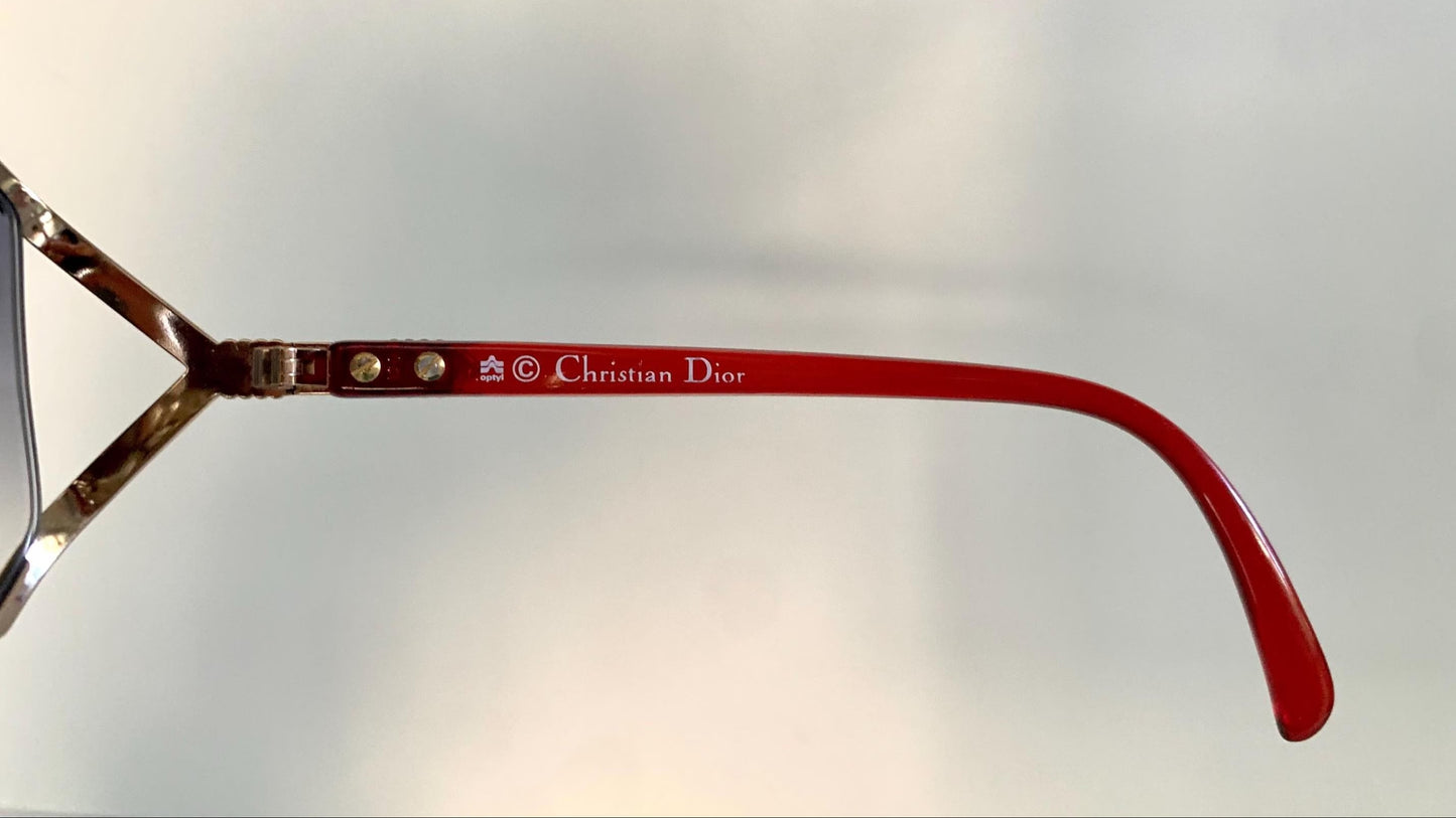 Christian Dior XXL vintage sunglasses - 2250 red 80s frames