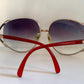 Christian Dior XXL vintage sunglasses - 2250 red 80s frames