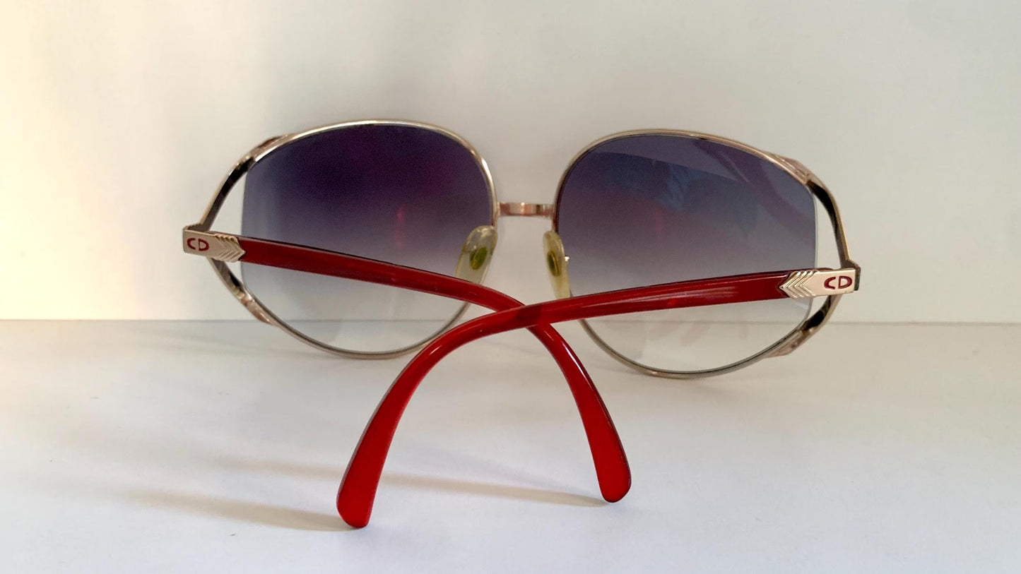 Christian Dior XXL vintage sunglasses - 2250 red 80s frames