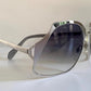 Luxottica 70s XL oversized sunglasses - silver frames