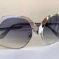 Luxottica 70s XL oversized sunglasses - silver frames