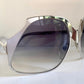 Luxottica 70s XL oversized sunglasses - silver frames