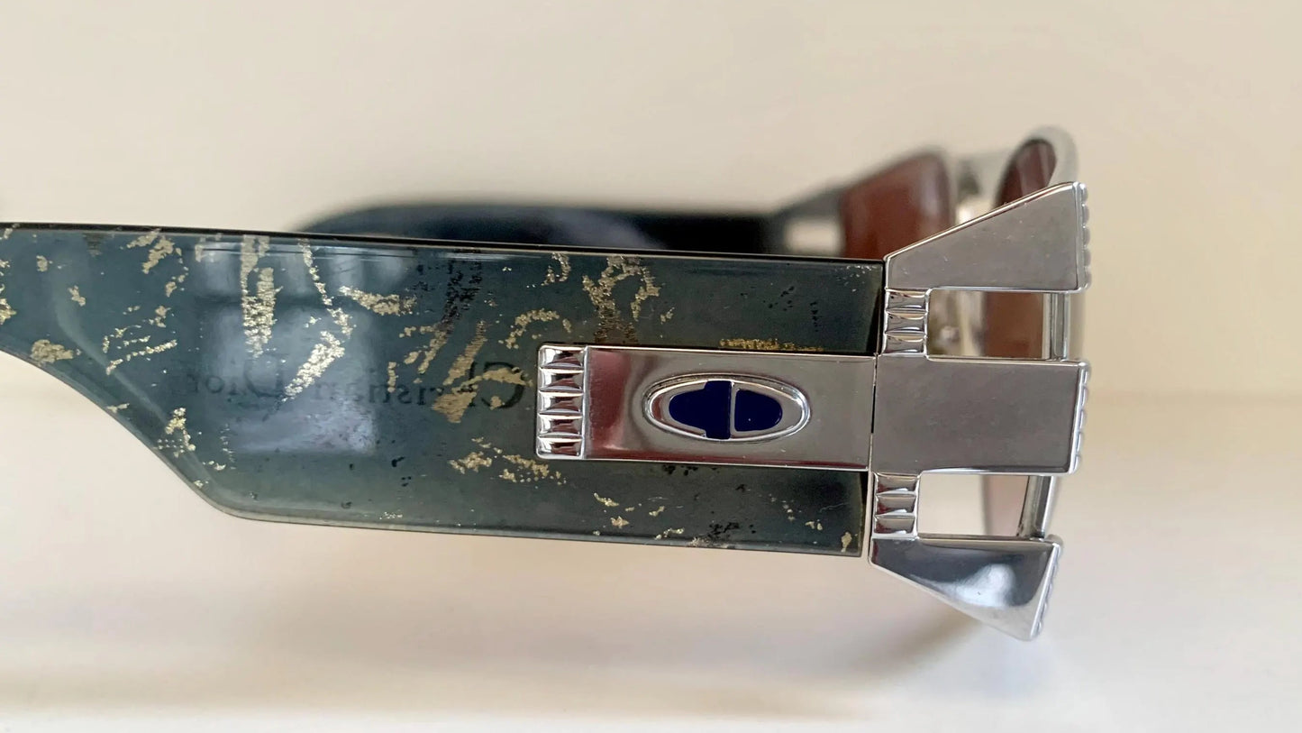 Christian Dior Vintage Sunglasses - 80s 2562 silver mask frames