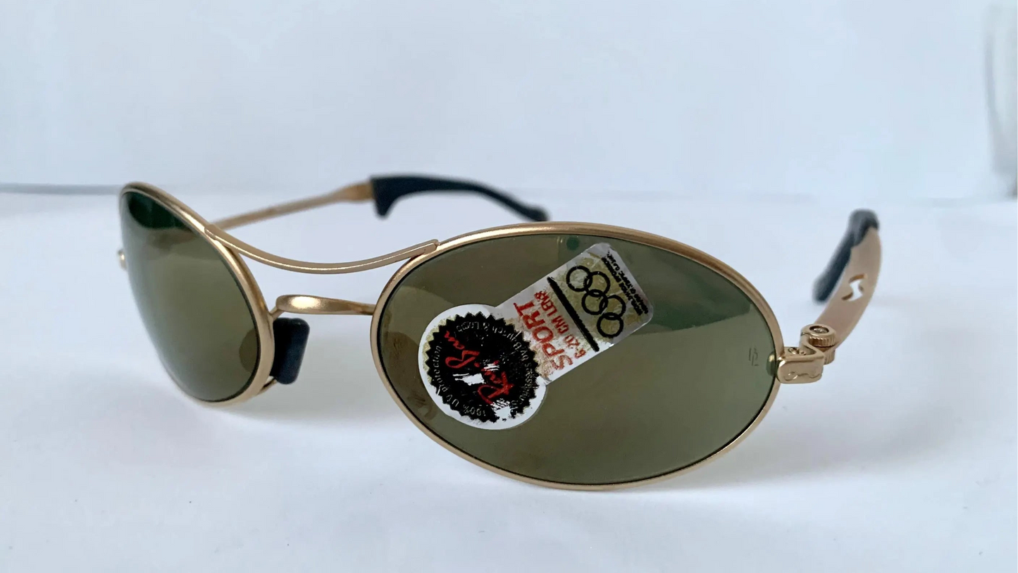 Ray Ban B&L USA vintage sunglasses - rare W2307 Orbs Ellipse golden mirrored frame