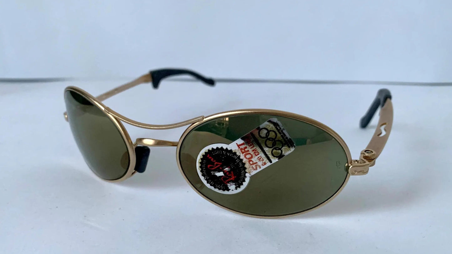 Ray Ban B&L USA vintage sunglasses - rare W2307 Orbs Ellipse golden mirrored frame