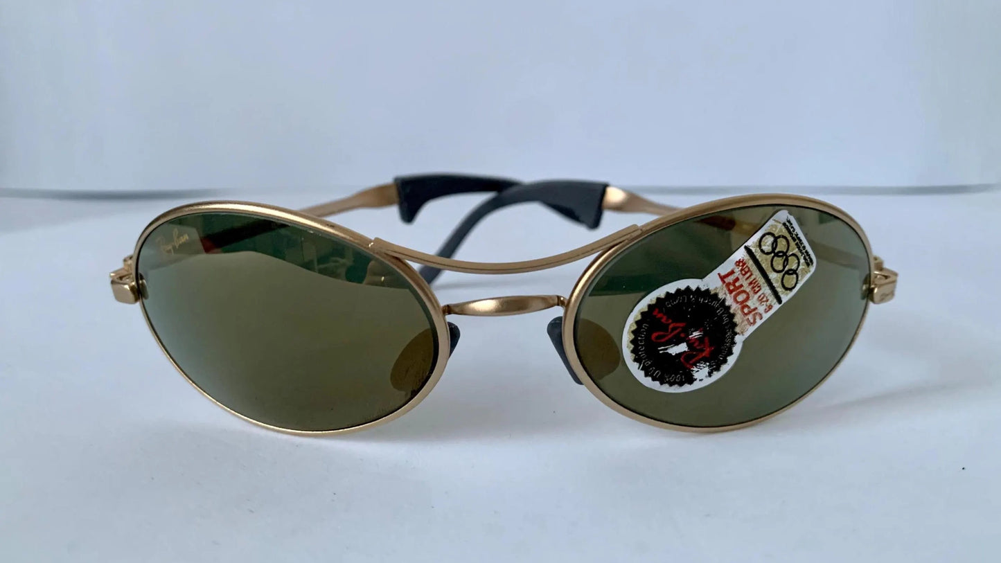 Ray Ban B&L USA vintage sunglasses - rare W2307 Orbs Ellipse golden mirrored frame