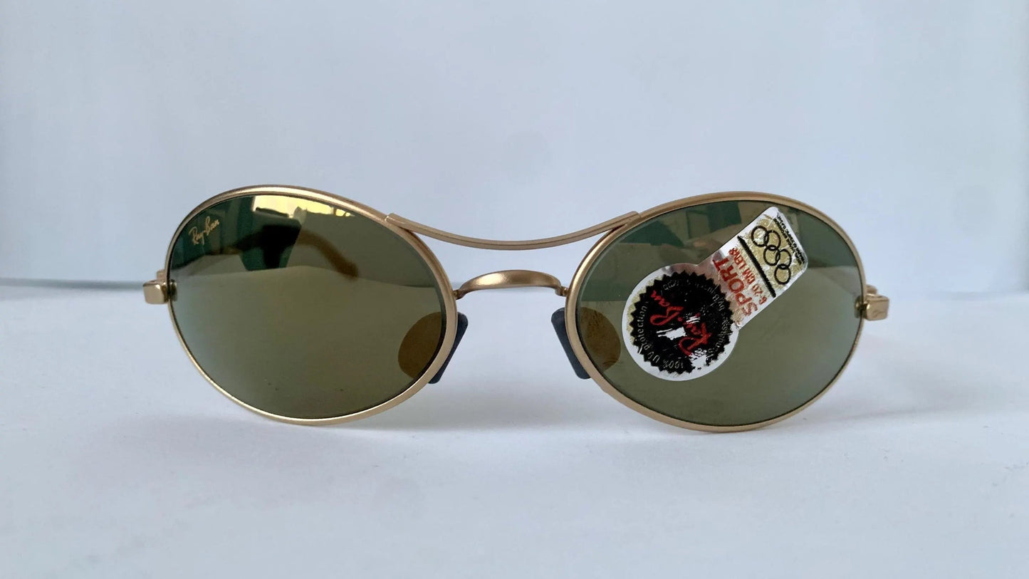 Ray Ban B&L USA vintage sunglasses - rare W2307 Orbs Ellipse golden mirrored frame