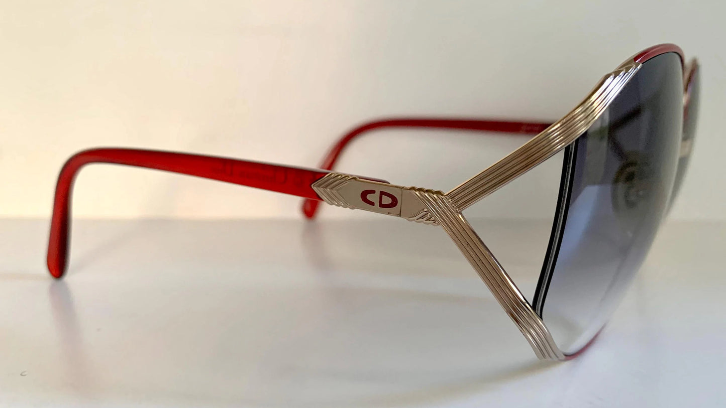 Christian Dior XXL vintage sunglasses - 2250 red 80s frames
