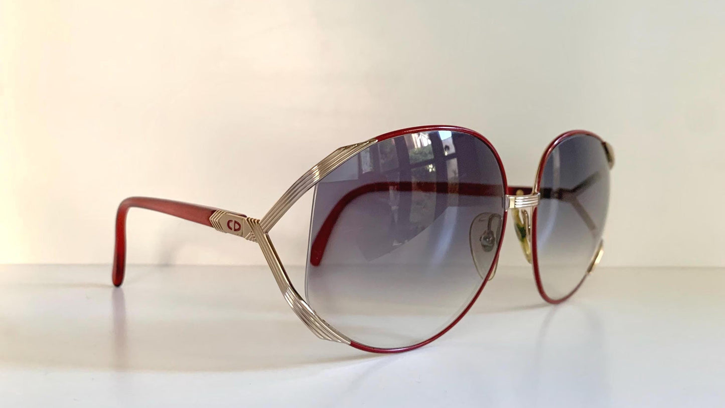 Christian Dior XXL vintage sunglasses - 2250 red 80s frames