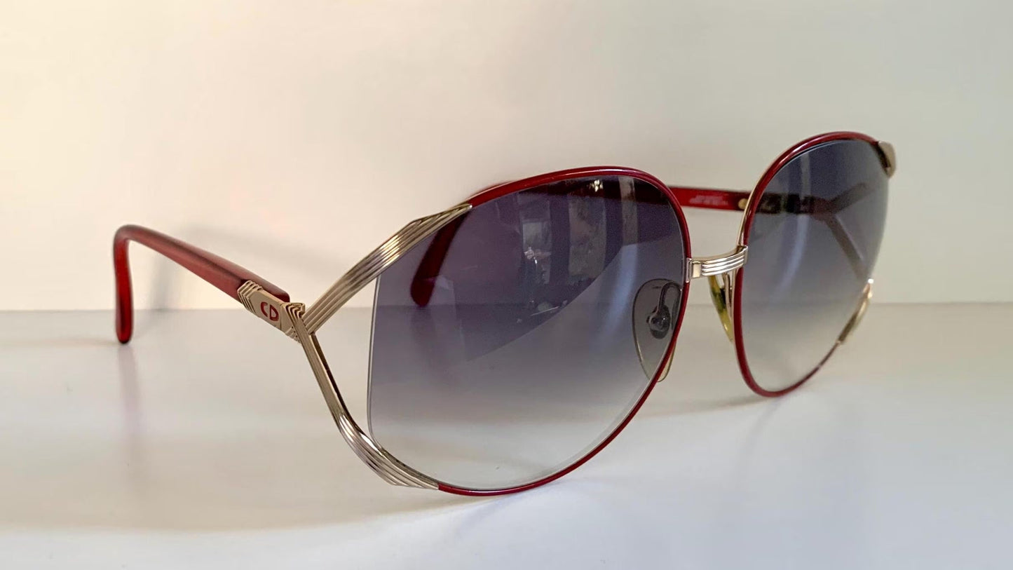 Christian Dior XXL vintage sunglasses - 2250 red 80s frames