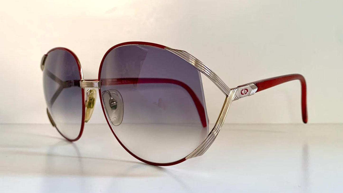 Christian Dior XXL vintage sunglasses - 2250 red 80s frames