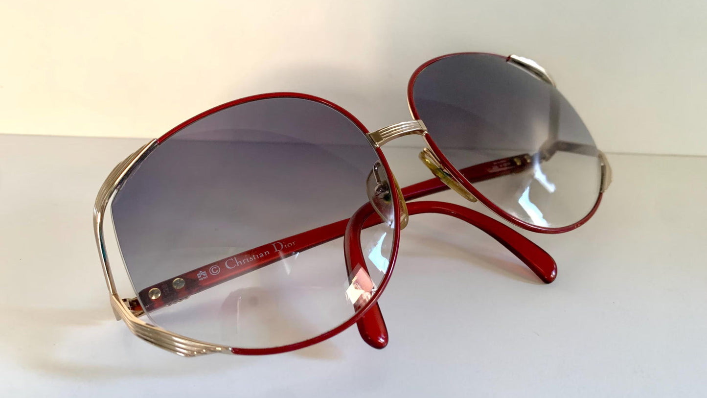 Christian Dior XXL vintage sunglasses - 2250 red 80s frames