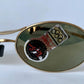 Ray Ban B&L USA vintage sunglasses - rare W2307 Orbs Ellipse golden mirrored frame