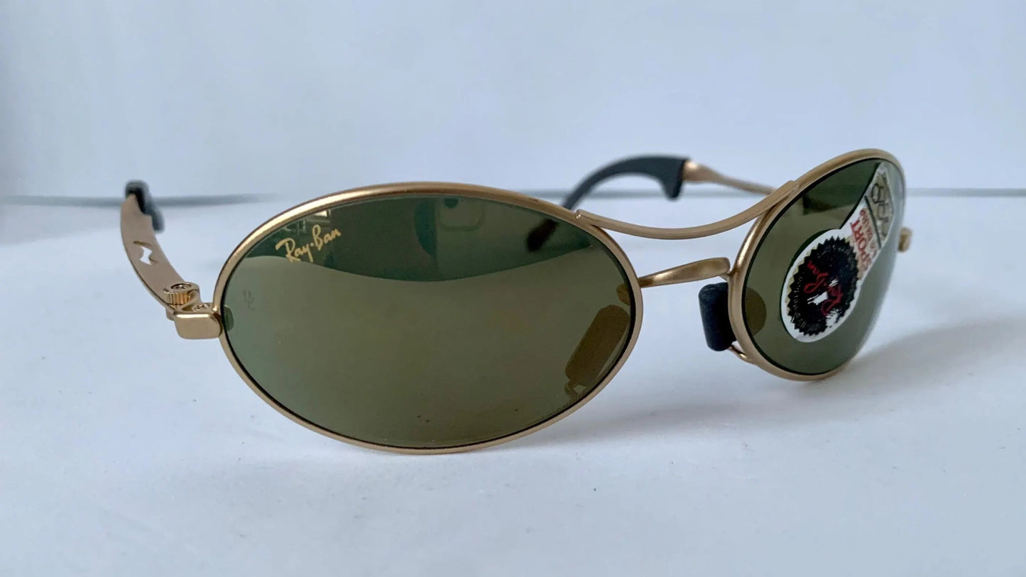 Ray Ban B&L USA vintage sunglasses - rare W2307 Orbs Ellipse golden mirrored frame