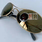 Ray Ban B&L USA vintage sunglasses - rare W2307 Orbs Ellipse golden mirrored frame