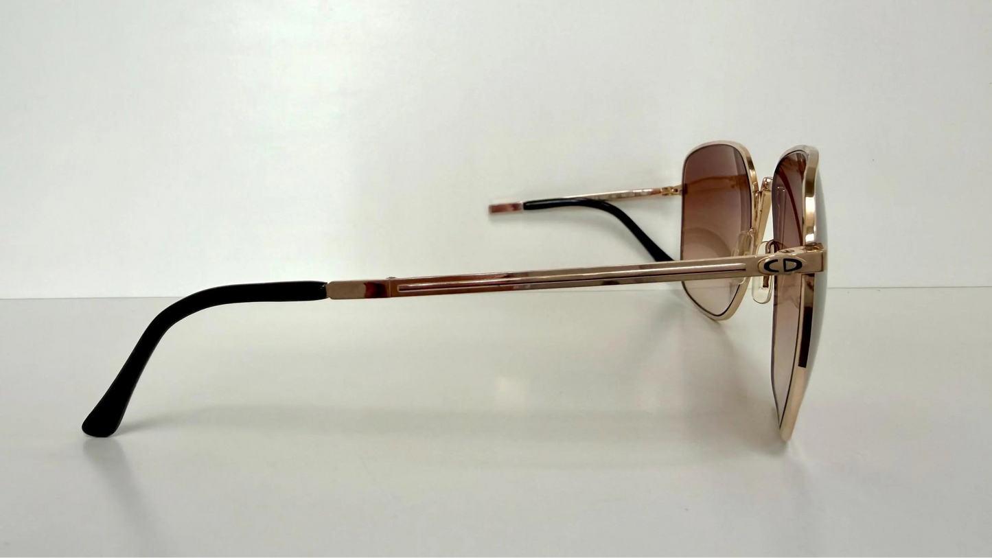 Christian Dior Monsieur Foldable Vintage Sunglasses - 2287 80s golden frames