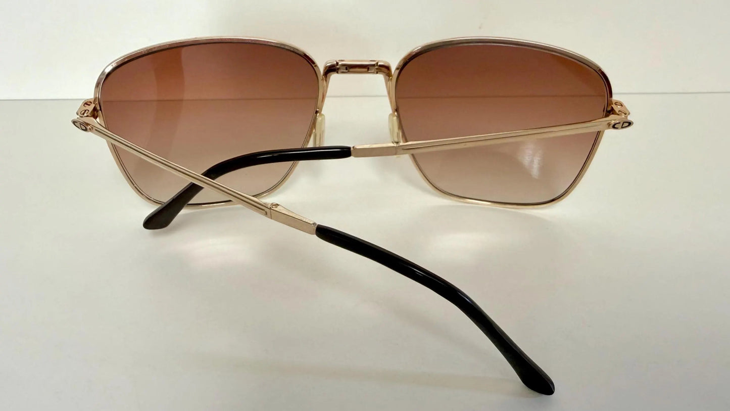Christian Dior Monsieur Foldable Vintage Sunglasses - 2287 80s golden frames