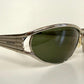Valentino 90s vintage sunglasses - oval silver metal frames