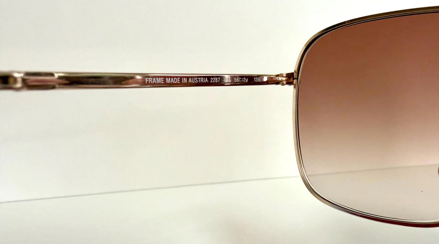 Christian Dior Monsieur Foldable Vintage Sunglasses - 2287 80s golden frames