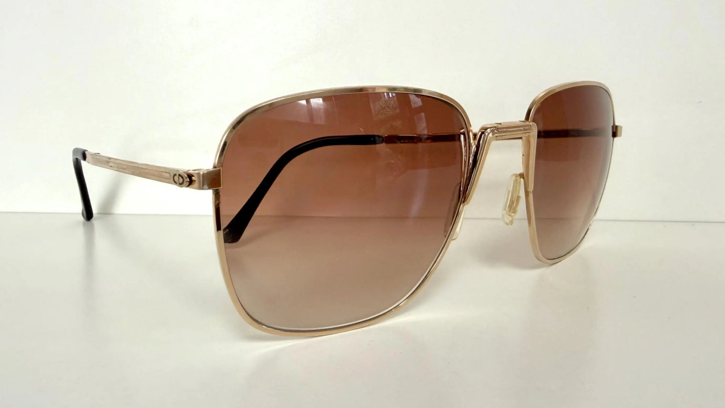 Christian Dior Monsieur Foldable Vintage Sunglasses - 2287 80s golden frames