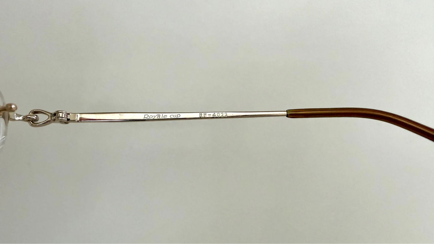 Royale Cup 80s vintage glasses -gold rimless frame