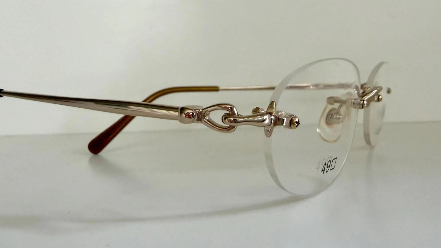Royale Cup 80s vintage glasses -gold rimless frame